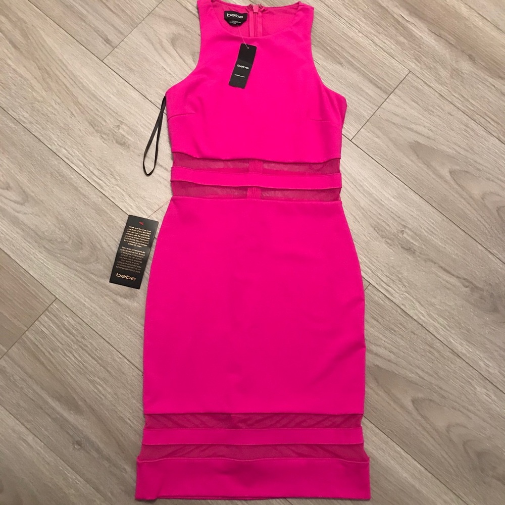 Bebe Mesh Inset Dress